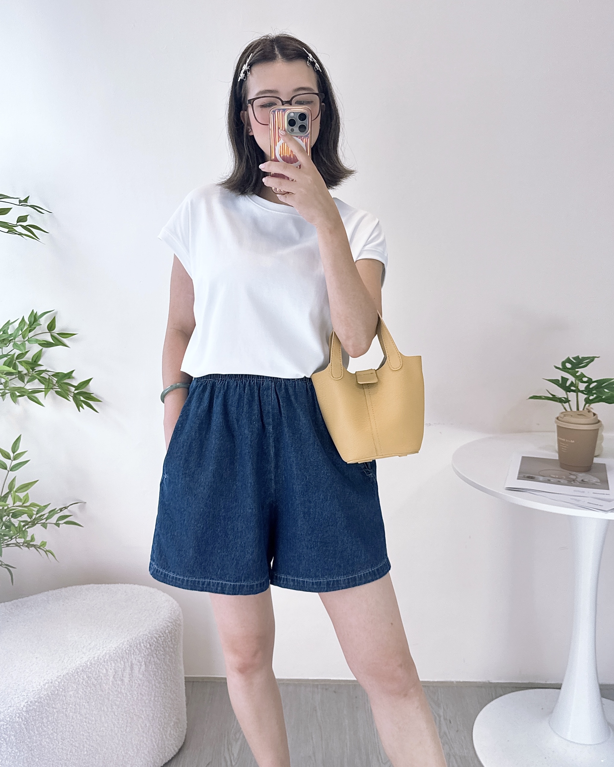 超薄夏日必備牛仔短褲 3色