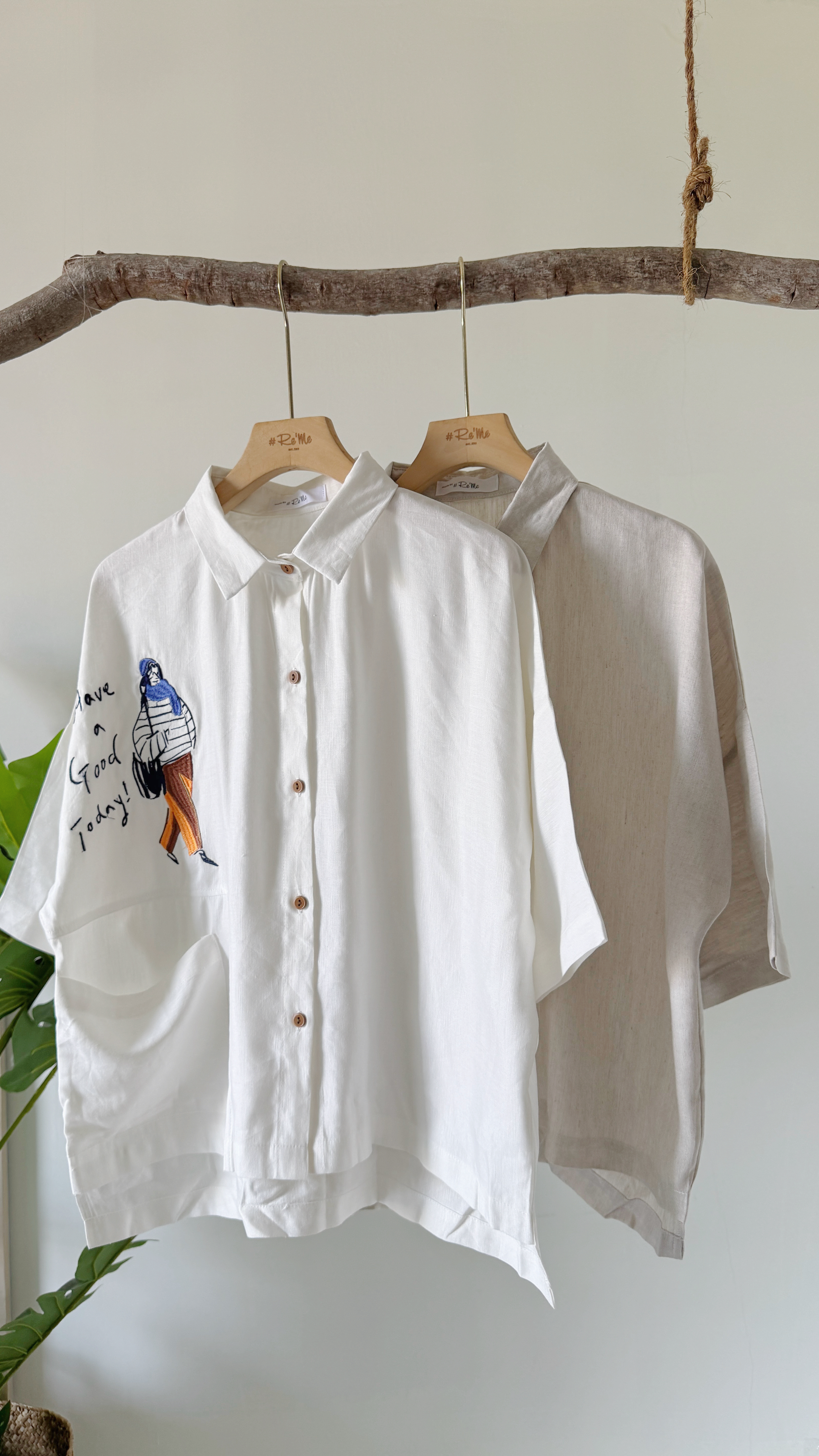 日系文艺蝙蝠袖衬衫