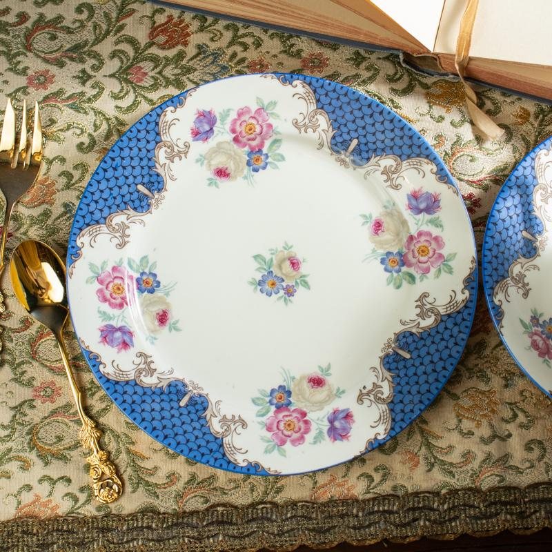 C.a. 1924 - 1946 German Seltmann Weiden Elegant Foliage Blue Tea Set Trio(MW108)