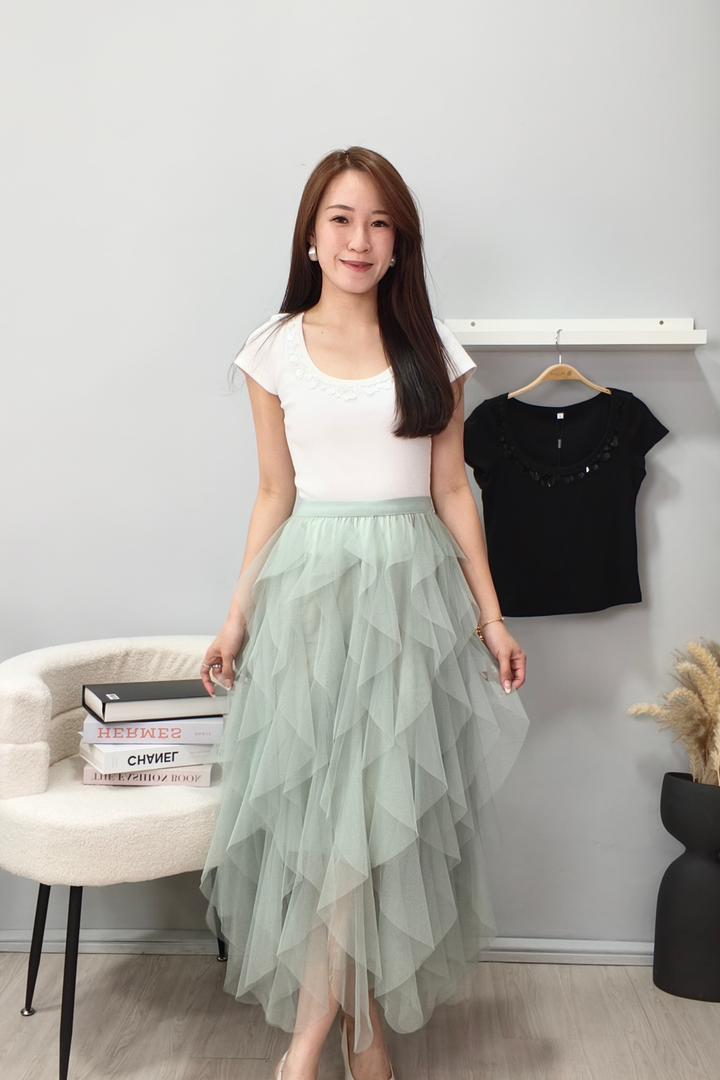 933 Ethereal Layer Tulle Skirt