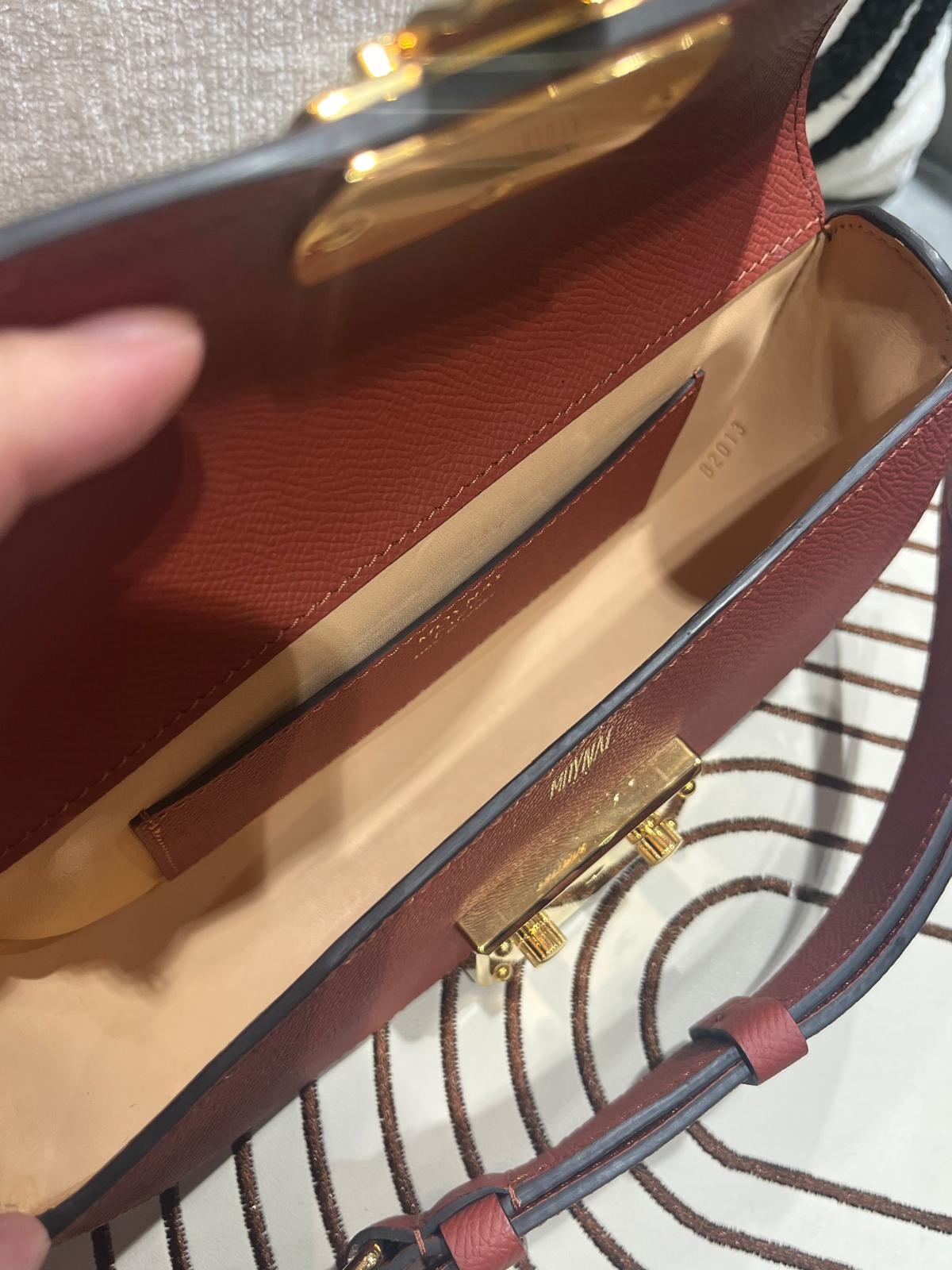 MOYNAT Flori  小牛皮手提兩用馬鞍包.紅棕,100%Authentic, 98%New