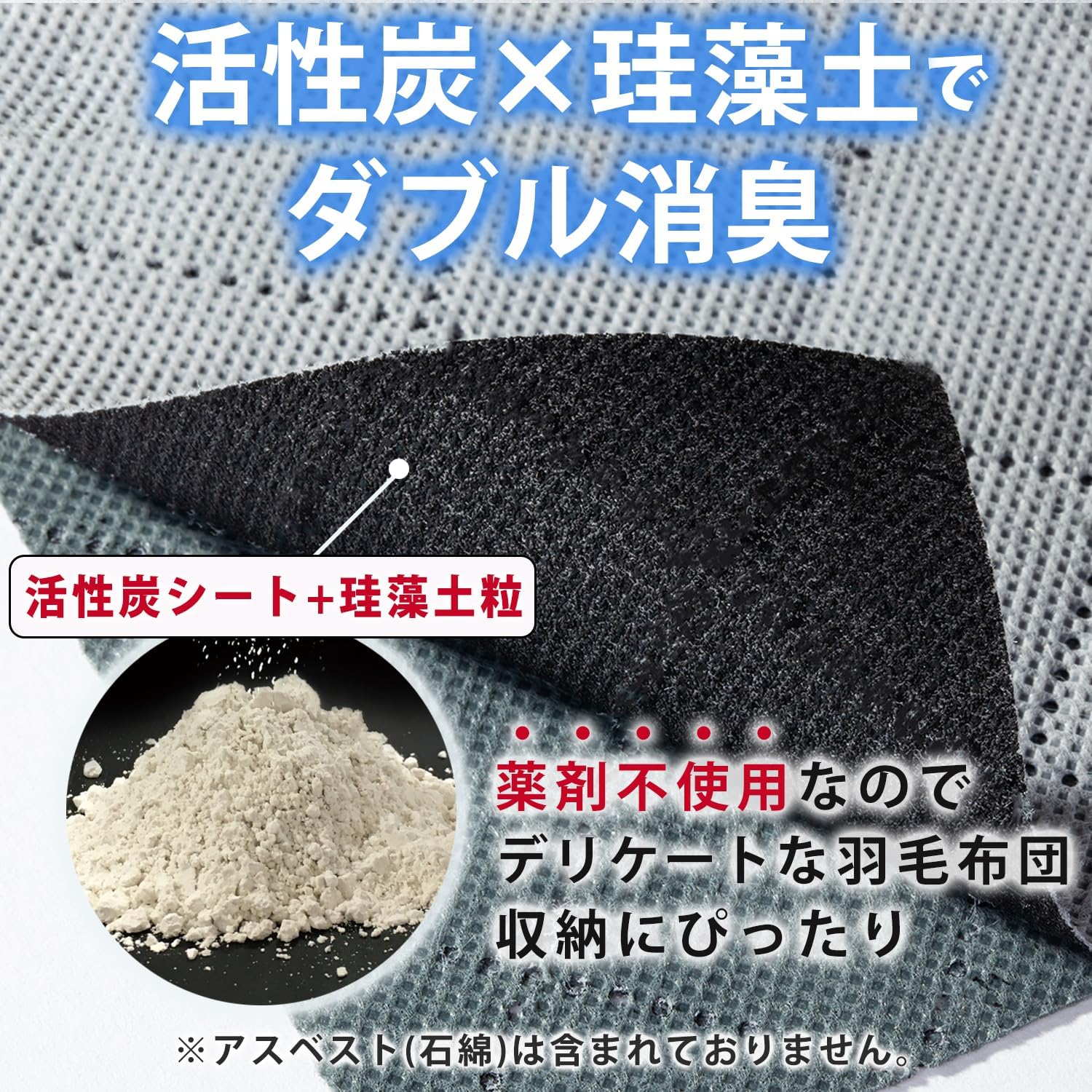 🔥🔥【日本直送《ASTRO》矽藻土活性炭防潮消臭折疊鋼架衣物收納箱】2個