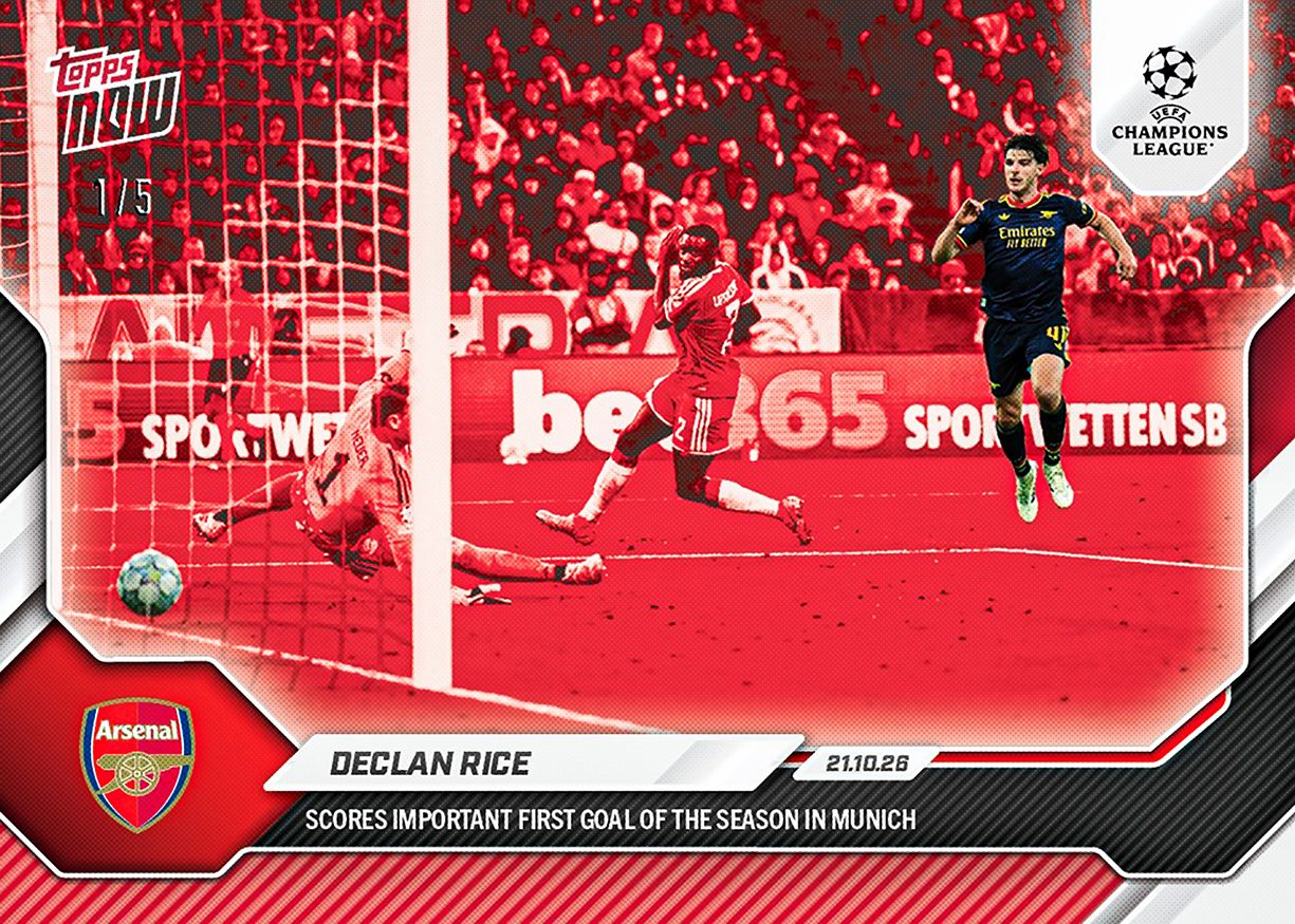 Declan Rice - 2026-27 UCL Topps NOW® #43 拜仁救主入球卡【團購】