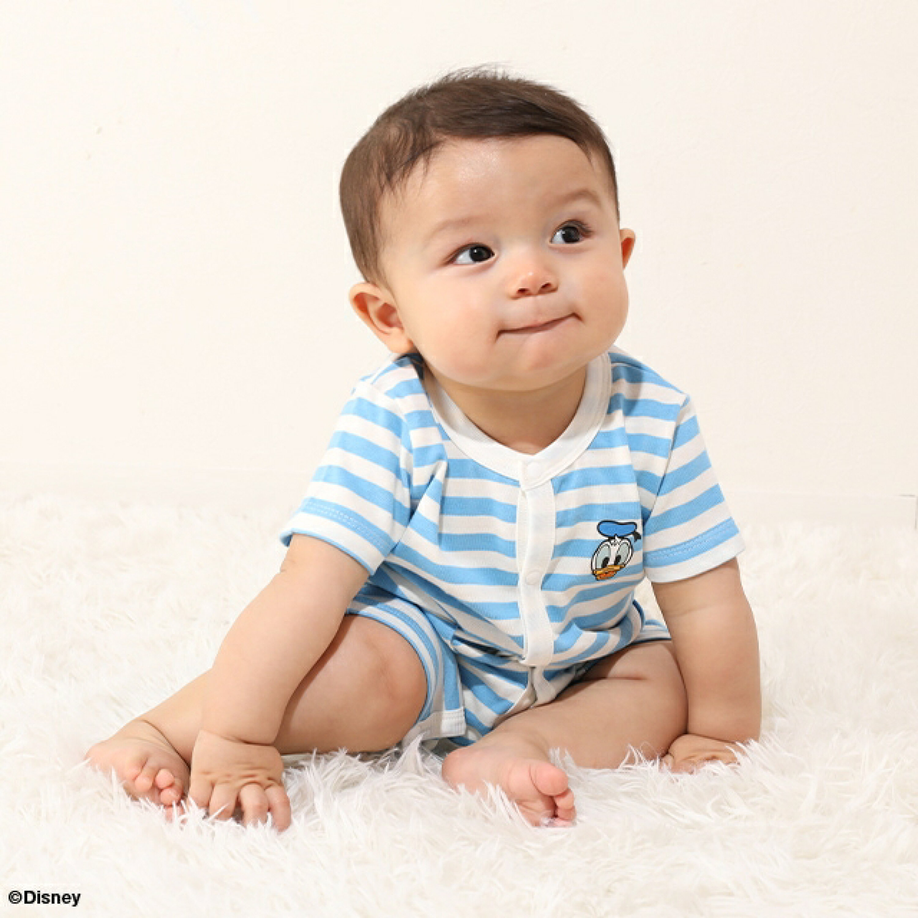 🇯🇵預訂 日本直送🇯🇵Babydoll x Disney六色臀部人物大貼花條紋短袖連身服