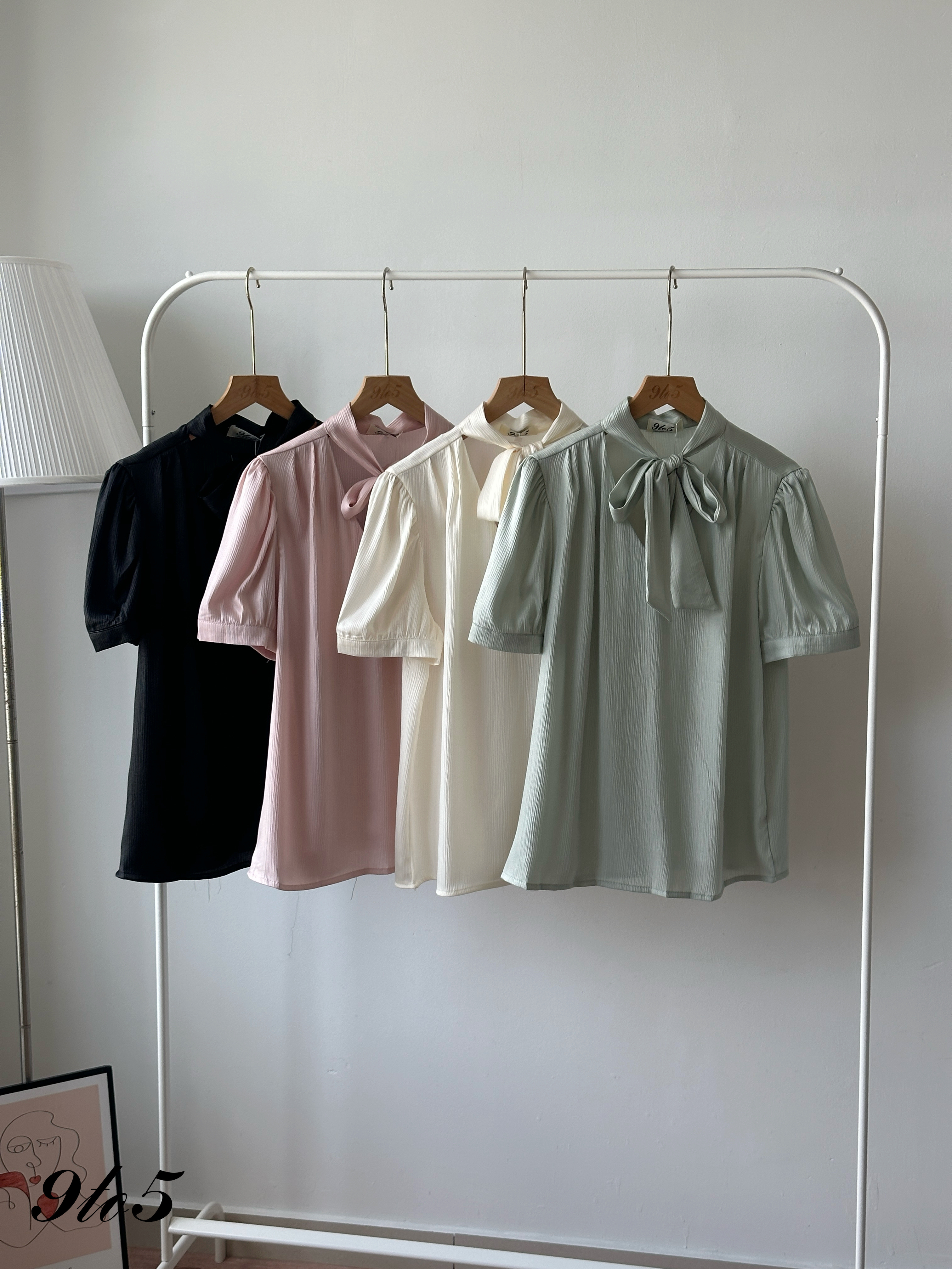 T4351 Bow-tie Satin Top - 4 Colors 