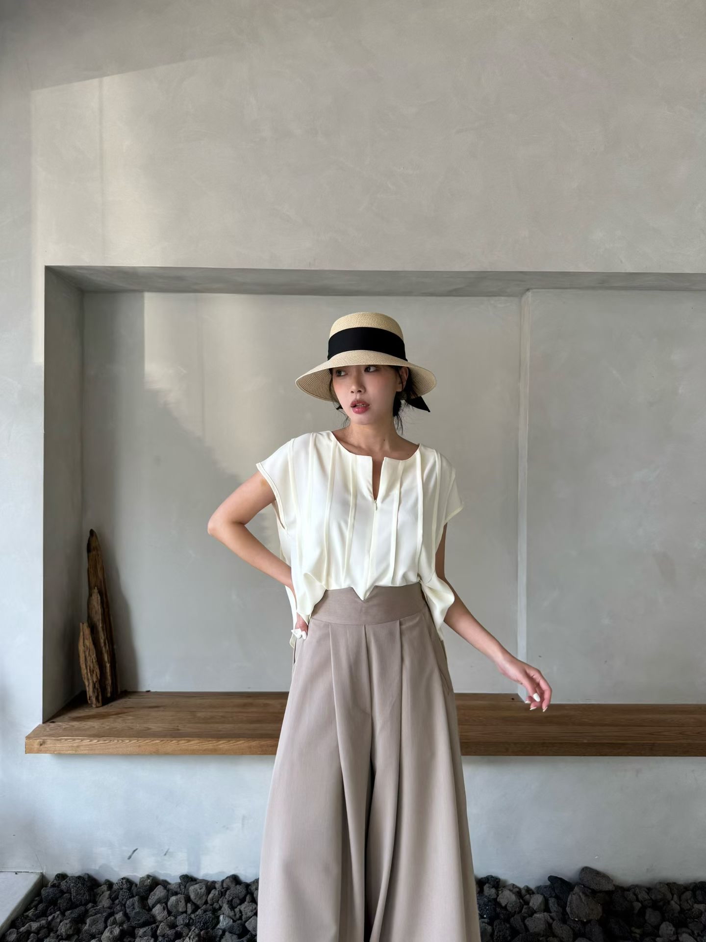 MG23_05 蝙蝠拉鍊TOP (3色)