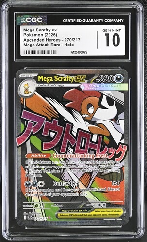 CGC 10 Mega Scrafty EX Ascended Heroes 270/217