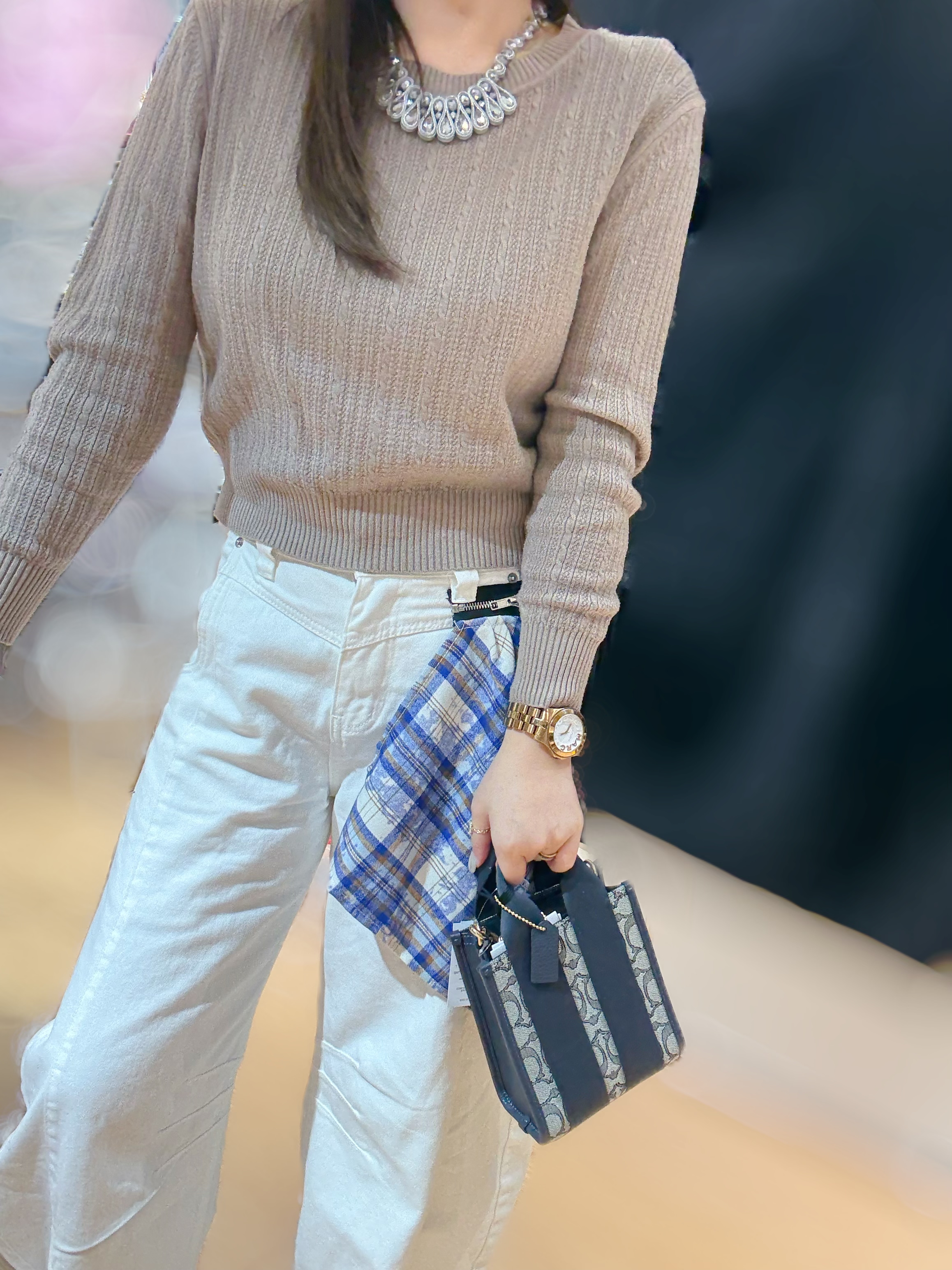 Coach Smith mini tote canvas/navy/m