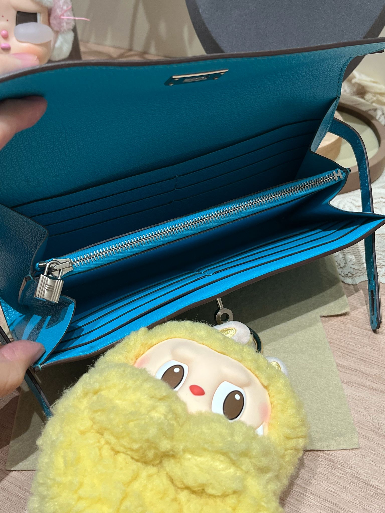 Hermes Kelly Wallet STAMP T 100%Authentic, 98%New ✅Box