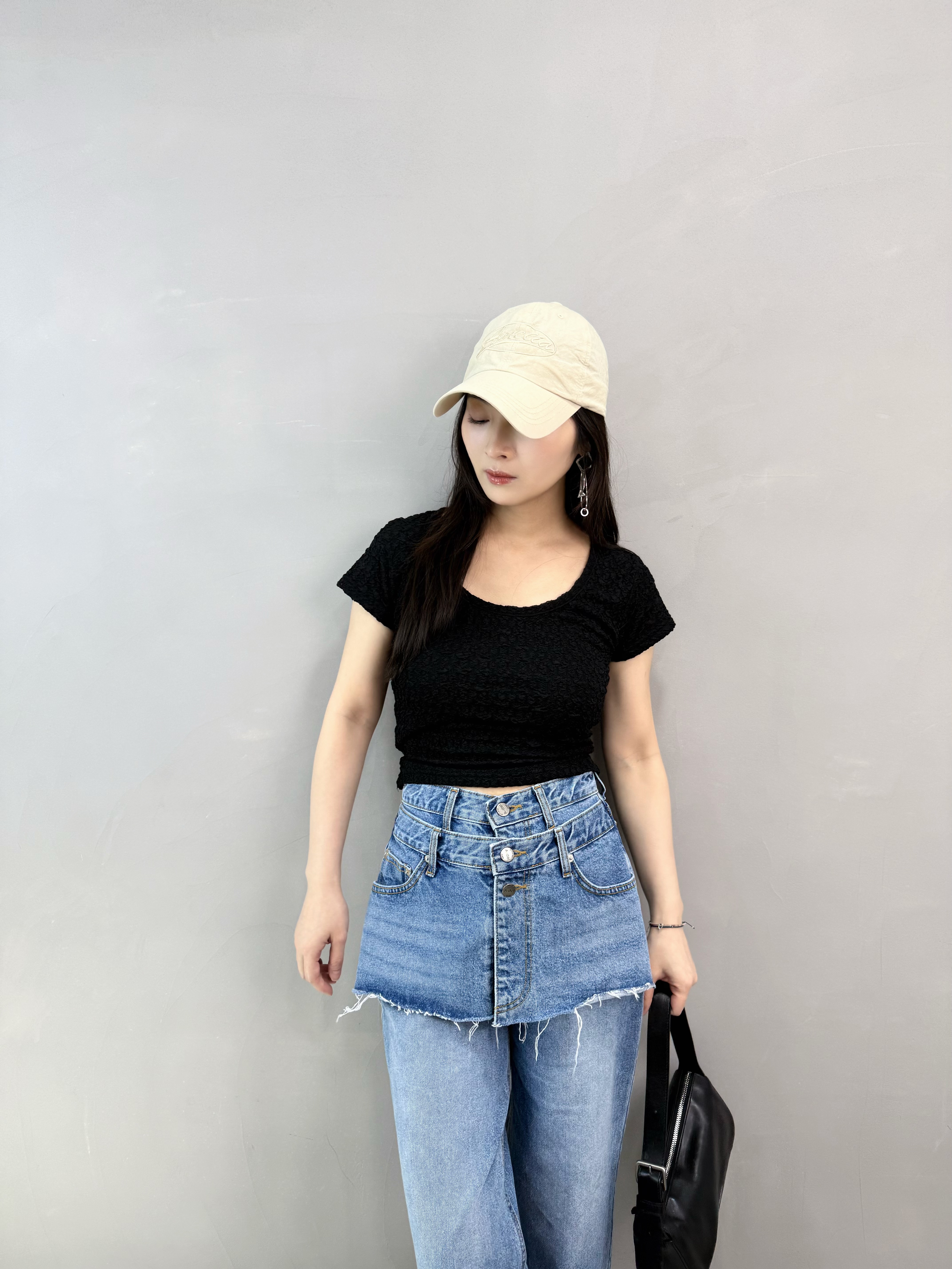 M65 後綁腰免燙料Top