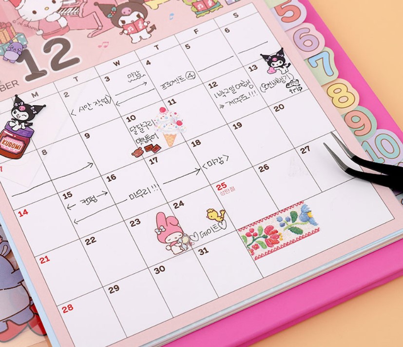 【預訂】韓國直送 Sanrio 60款透明貼紙大集合 