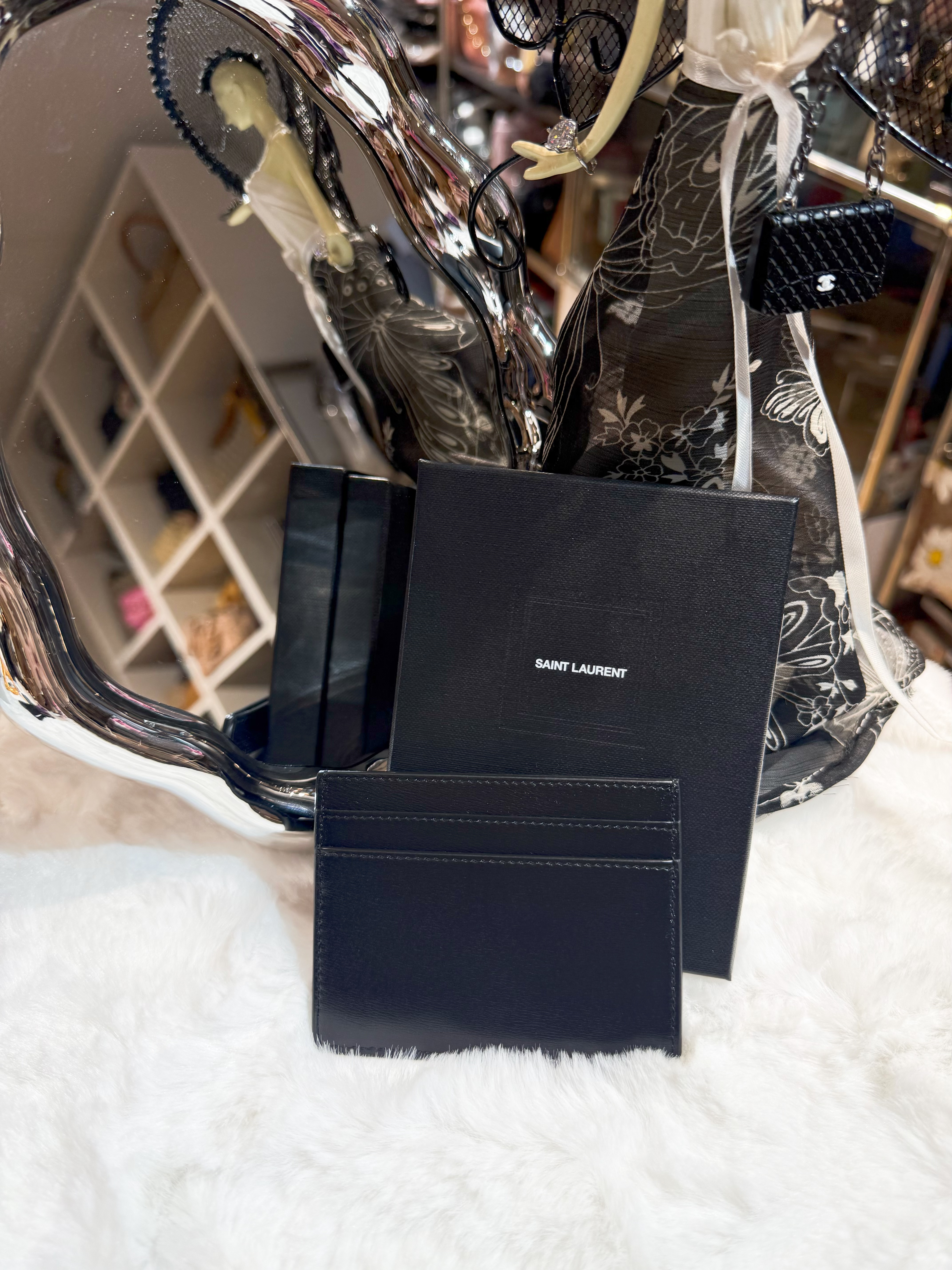 YSL card holder small logo/blk/G