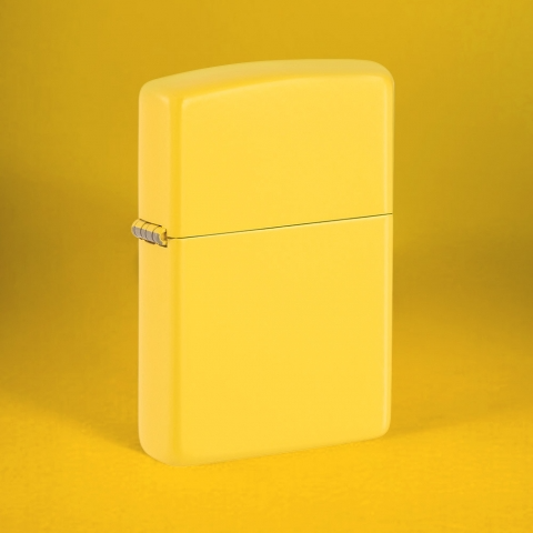 美國製造 | Zippo指定經銷商 Zippo 46019 向日葵啞打火機 – 明亮黃啞光色 (經典夏天光茫) Sunflower Matte Lighter – Vibrant Yellow Matte Finish