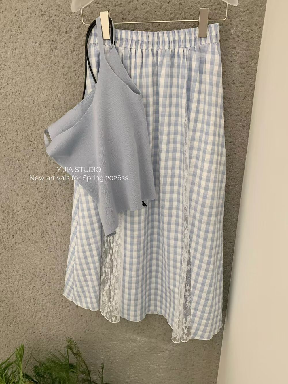 1749 Creamy Blue 3piece Set "奶蓝甜美系三件套 "