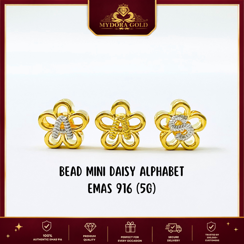 MYDORA EMAS 916 Bead Mini Daisy Alphabet (5G) l EMAS 916/22K