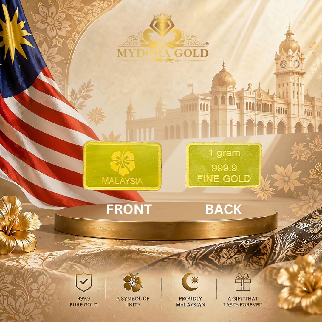 MYDORA 999.9 Gold Bar 1G - SELAMAT HARI MERDEKA