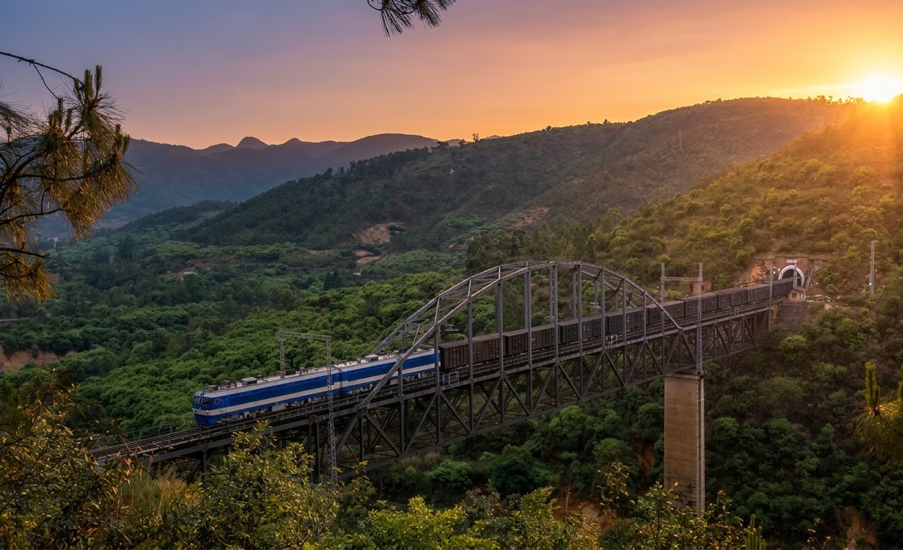 成昆線 "金山" 迎水河鐵路大橋 1:160 N規銅制中國鐵路橋系列第二款