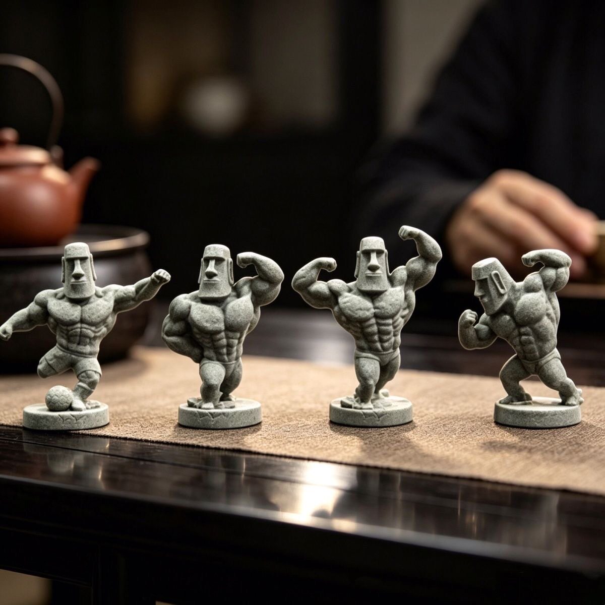 🗿史上最捲的石像！猛男摩艾軍團，無聲激勵你的每一組重訓💪