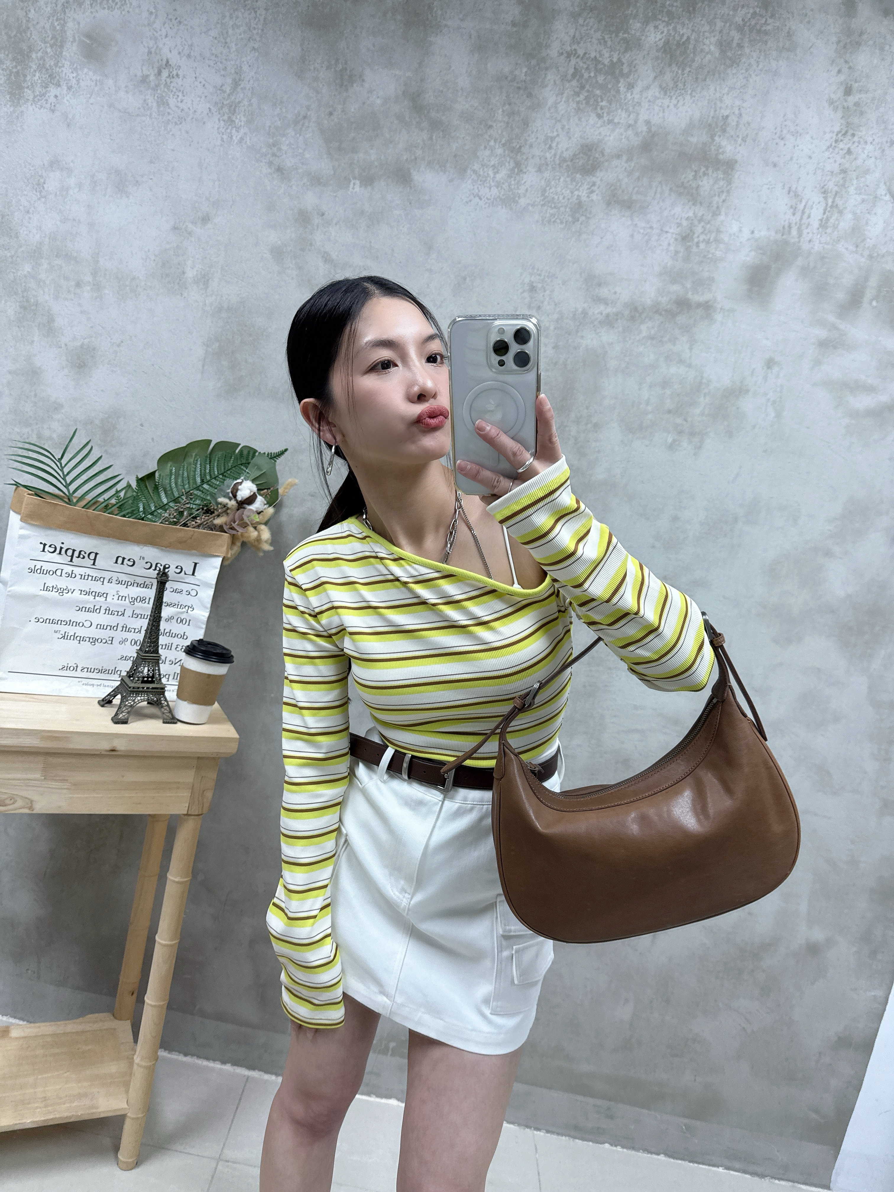 D12 鴛鴦雙袋裙褲(連黑色Belt)