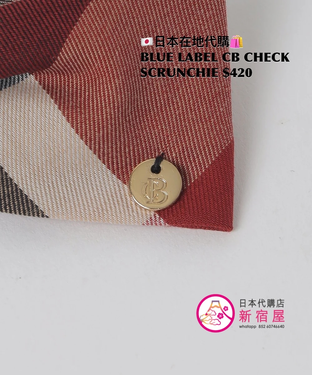 BLUE LABEL CB CHECK SCRUNCHIE