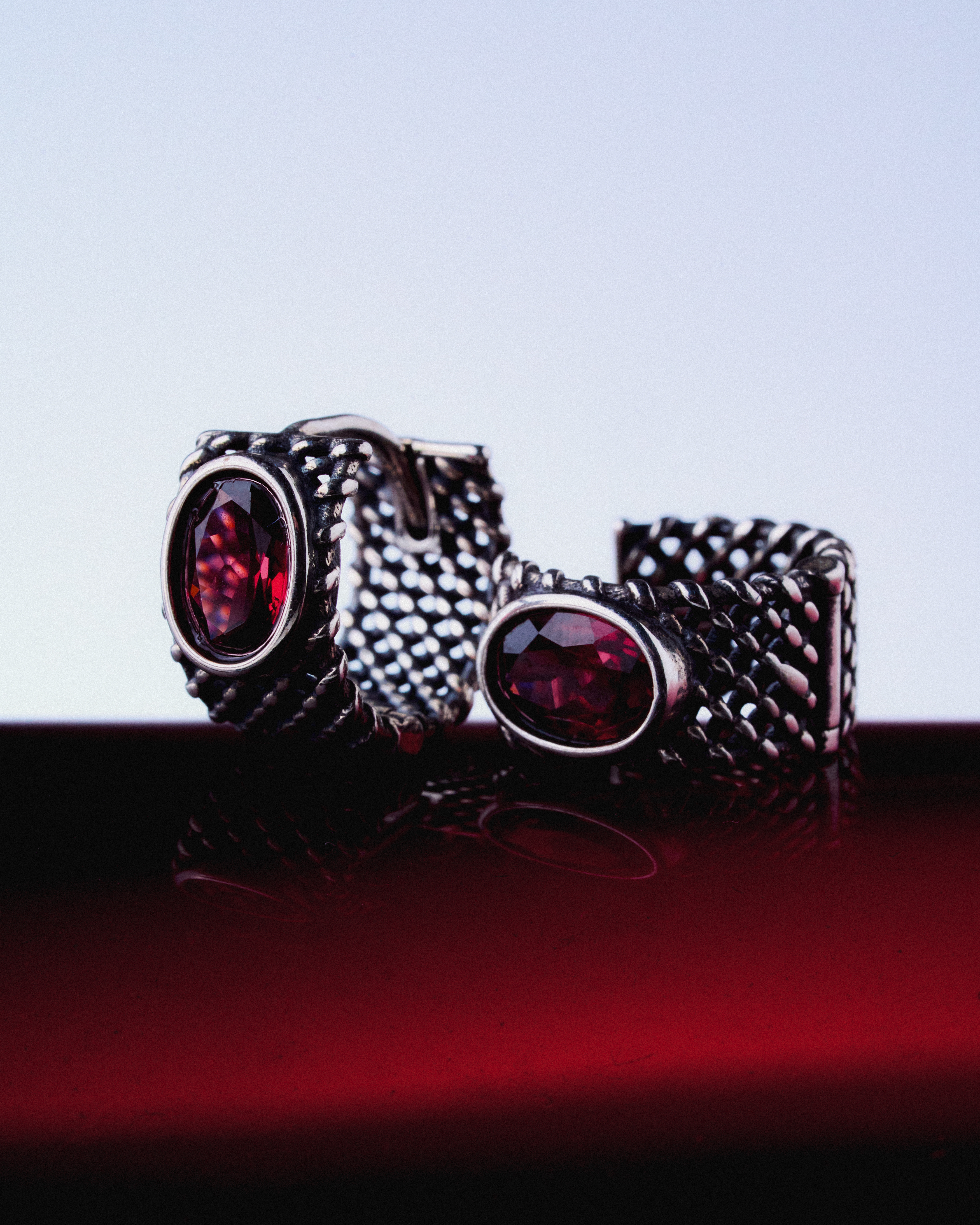 Crimson Notes Earring