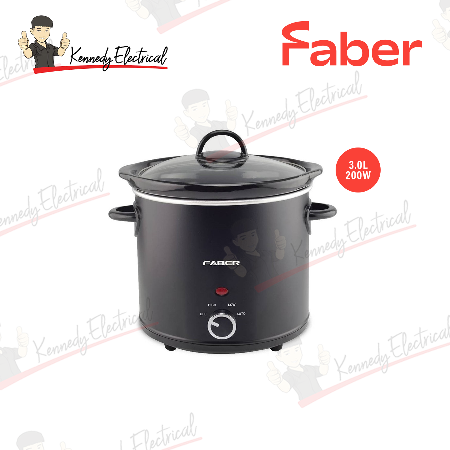 Faber 3.0L Ceramic Digital Slow Cooker FSC 300BK