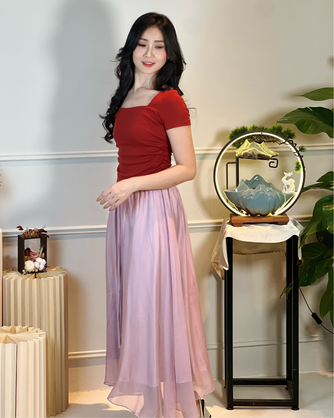 5103 Natividad Mesh A Line Skirt 