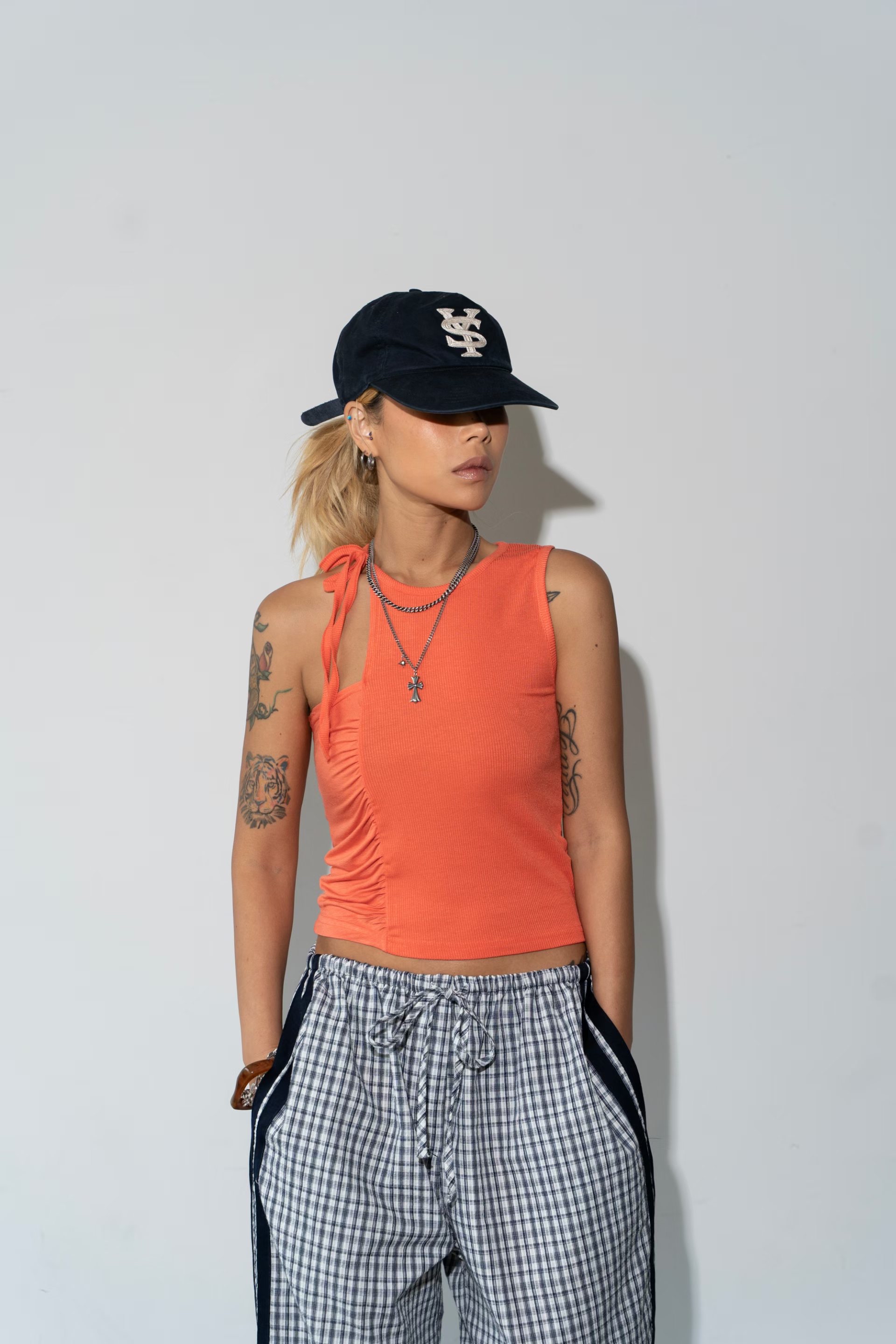 東大門女裝 | Speed rope tank top(Orange)