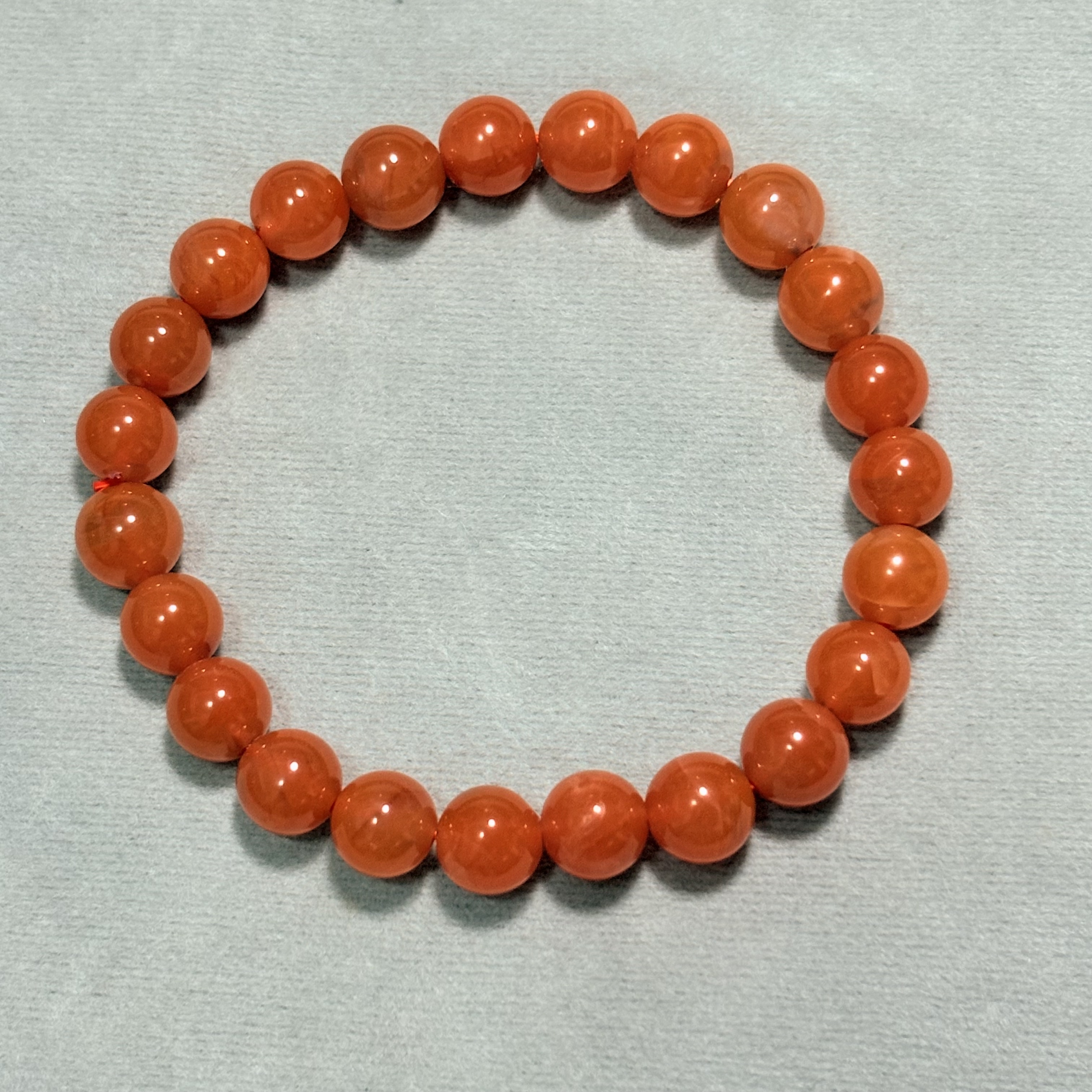 南紅瑪瑙手串 No.2692丨規格：8mm珠15.5cm手圈