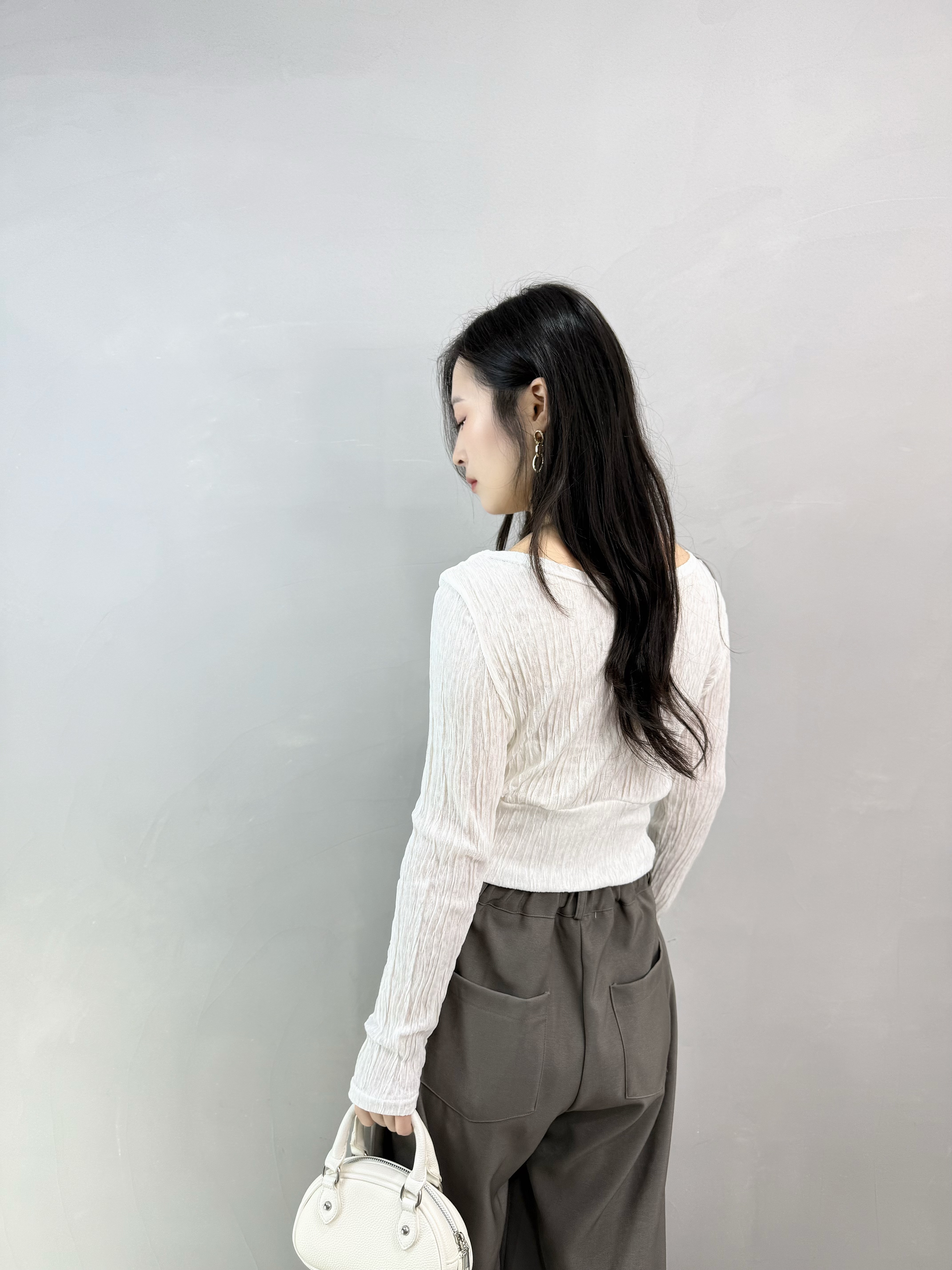L60 斜領暗紋Top