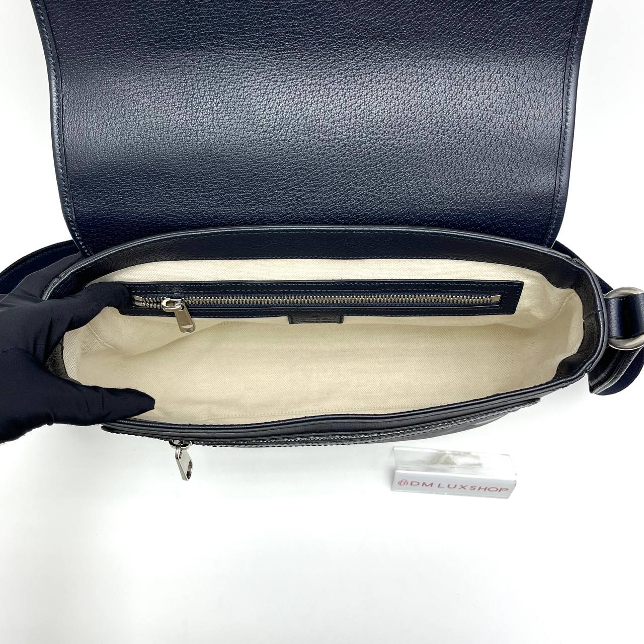 Gucci GG Supreme Navy Blue Messenger Bag