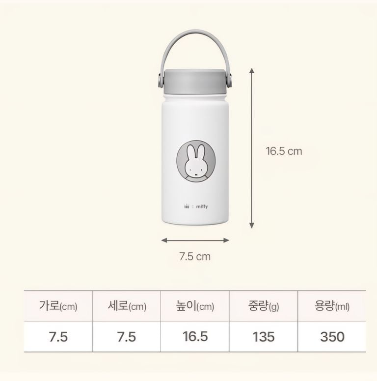 新登場 [韓國直送] 韓國Holly's Coffee x Miffy聯乘 Little Picnic系列 保溫杯 (350ml/550ml/900ml)