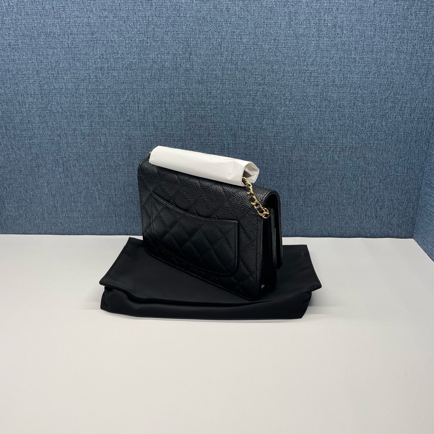 【預訂貨品】閒置新⭐️ 芯片款👜 CHANEL黑金荔枝皮WOC