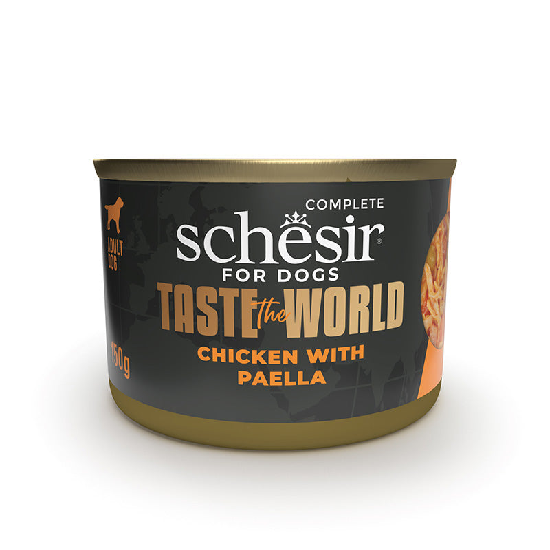 Schesir Taste The World 雞肉西班牙海鮮飯狗狗主食罐 150gx8