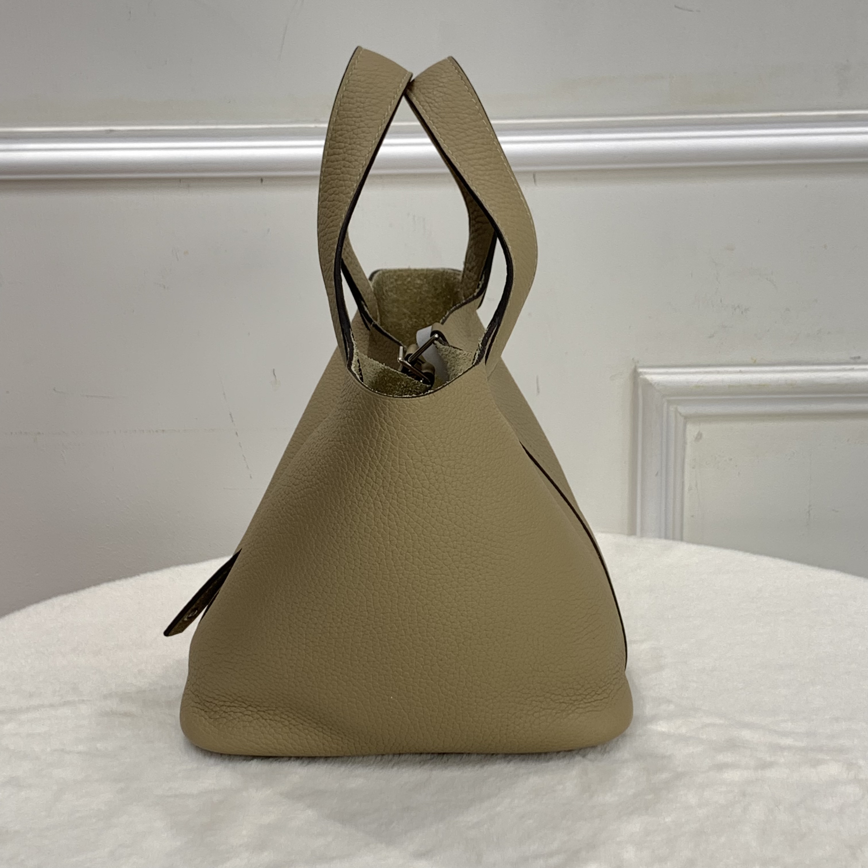 Hermes Picotin 18 風衣灰銀扣