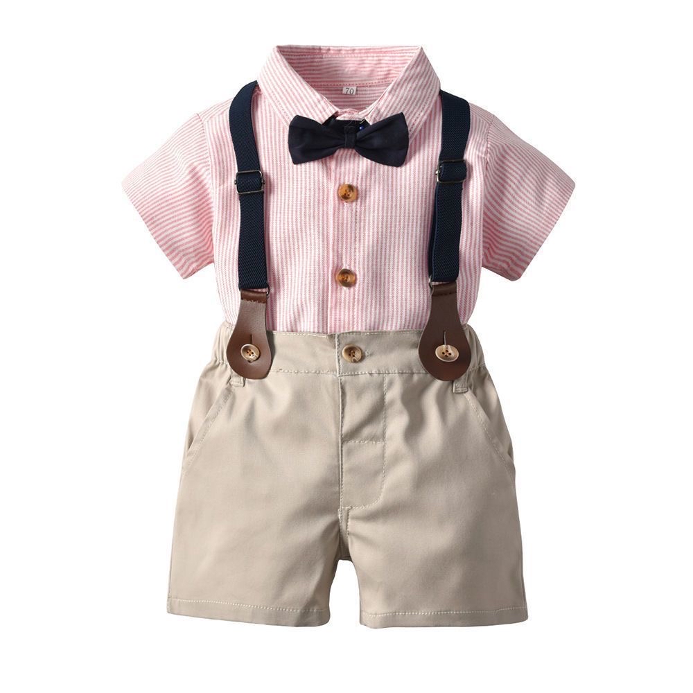 561880B | Adorable Little Boy in Stylish Outfit with Bow