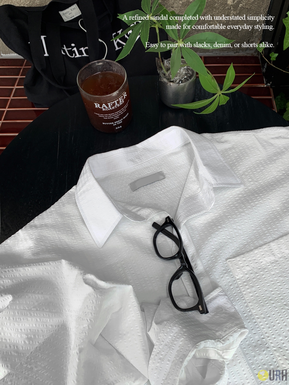 【100%保證韓國直送】Randwy Fresh Seersucker 條紋微短版泡泡紗長袖襯衫 👕 [3 color] RL115114