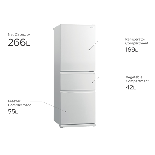 Mitsubishi MR-CGX41EX 3 Doors Refrigerator