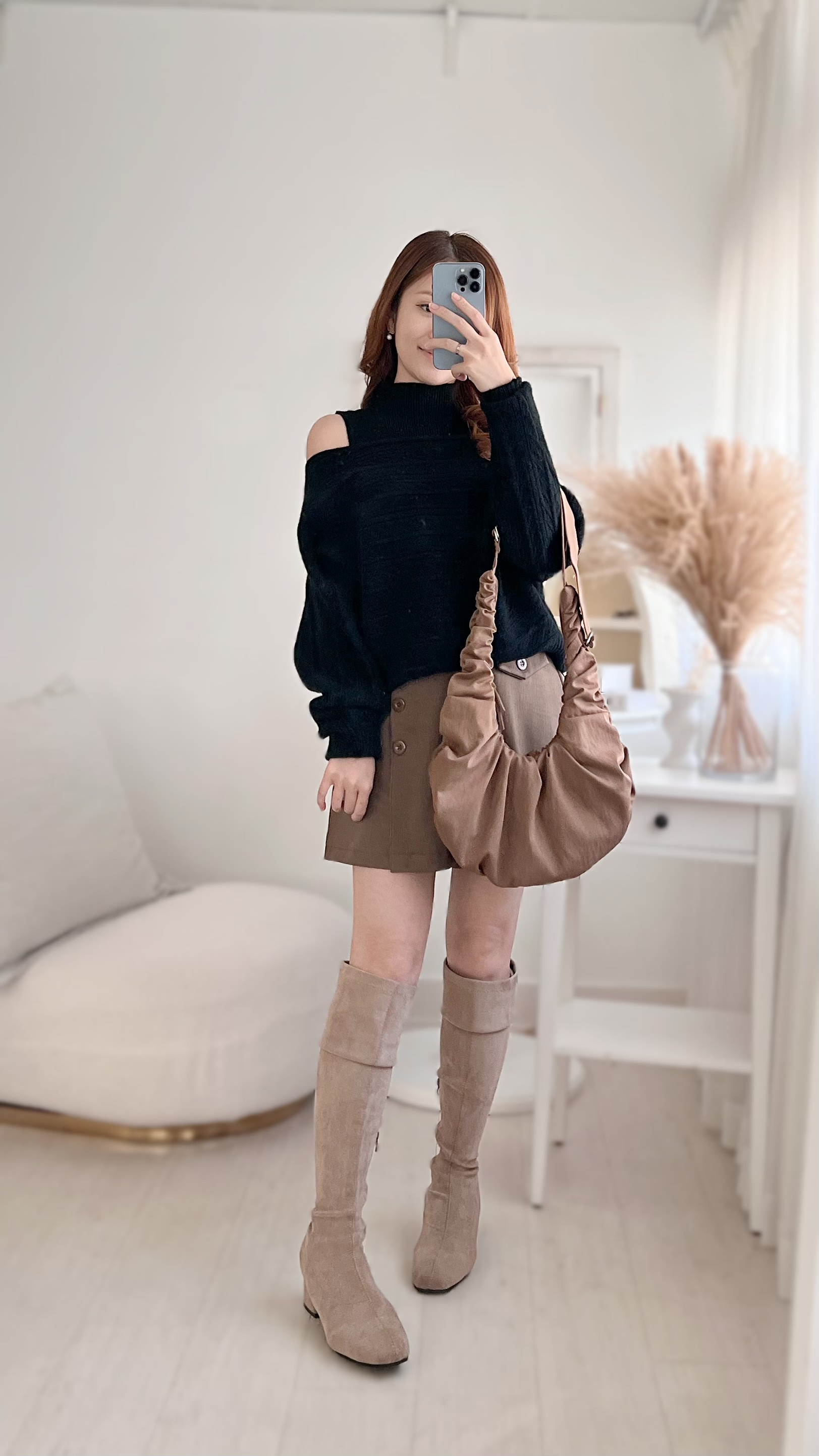 [限時閃購]2-WAY巴洛克織紋毛衣(背心+上衣)[KR]黑色308279