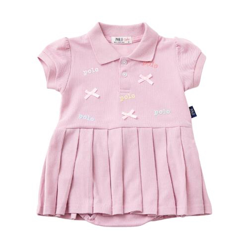 🇯🇵預訂 日本直送🇯🇵Polo Baby刺繡絲帶粉紅色短袖包屁裙