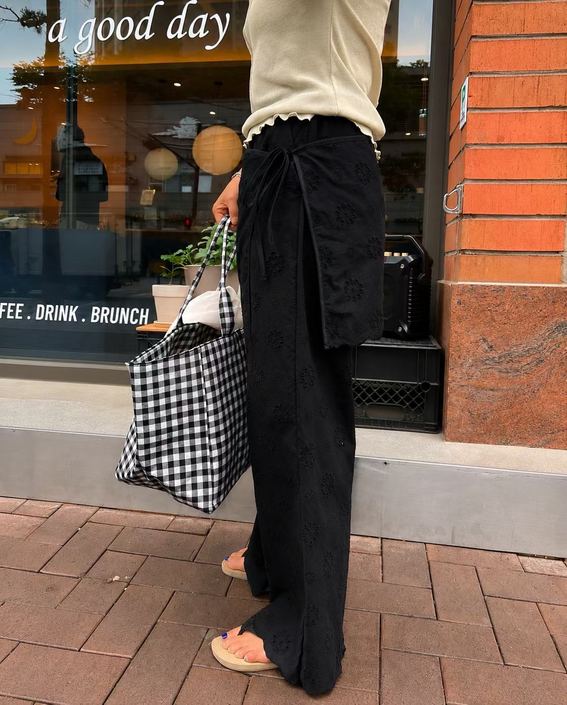 東大門預購 | Lace pants(連圍裙)
