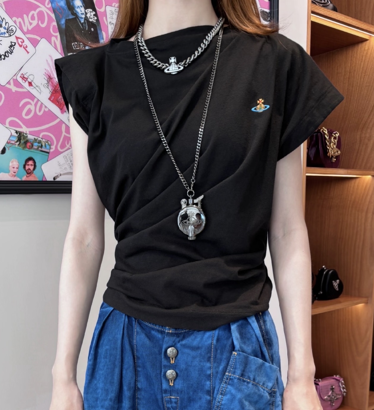 訂貨 ✈️ 折扣 Westwood 黑色不對稱 Tee Size XS/S/M/L