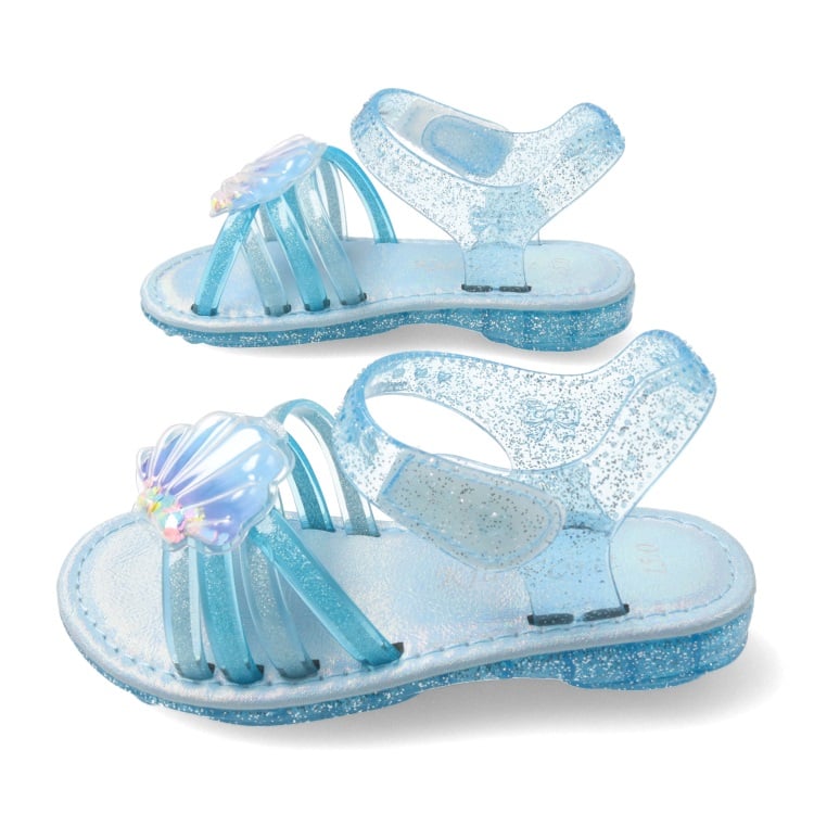 🆕【⭐訂購⭐】 🇯🇵日本直送🌀閃亮心形亮片貝殼 透明涼鞋［2款選］🌀[ELDA-0210][260522]