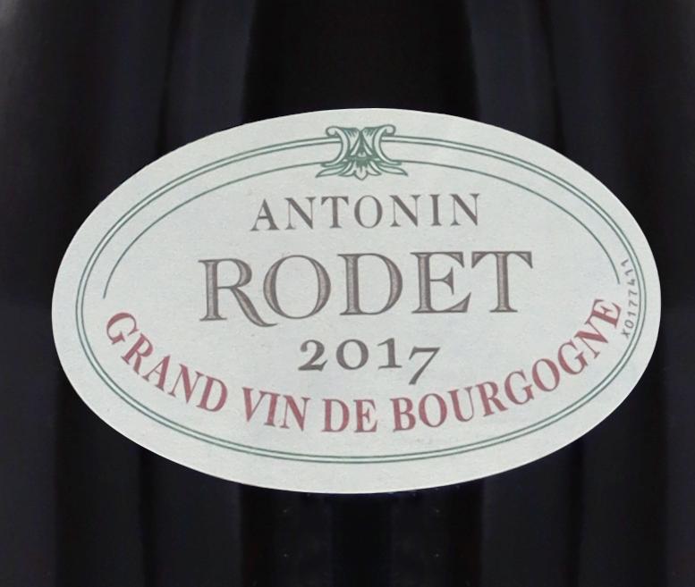 Domaine Antonin Rodet Chateau de Rully Chambolle Musigny Rouge 2017