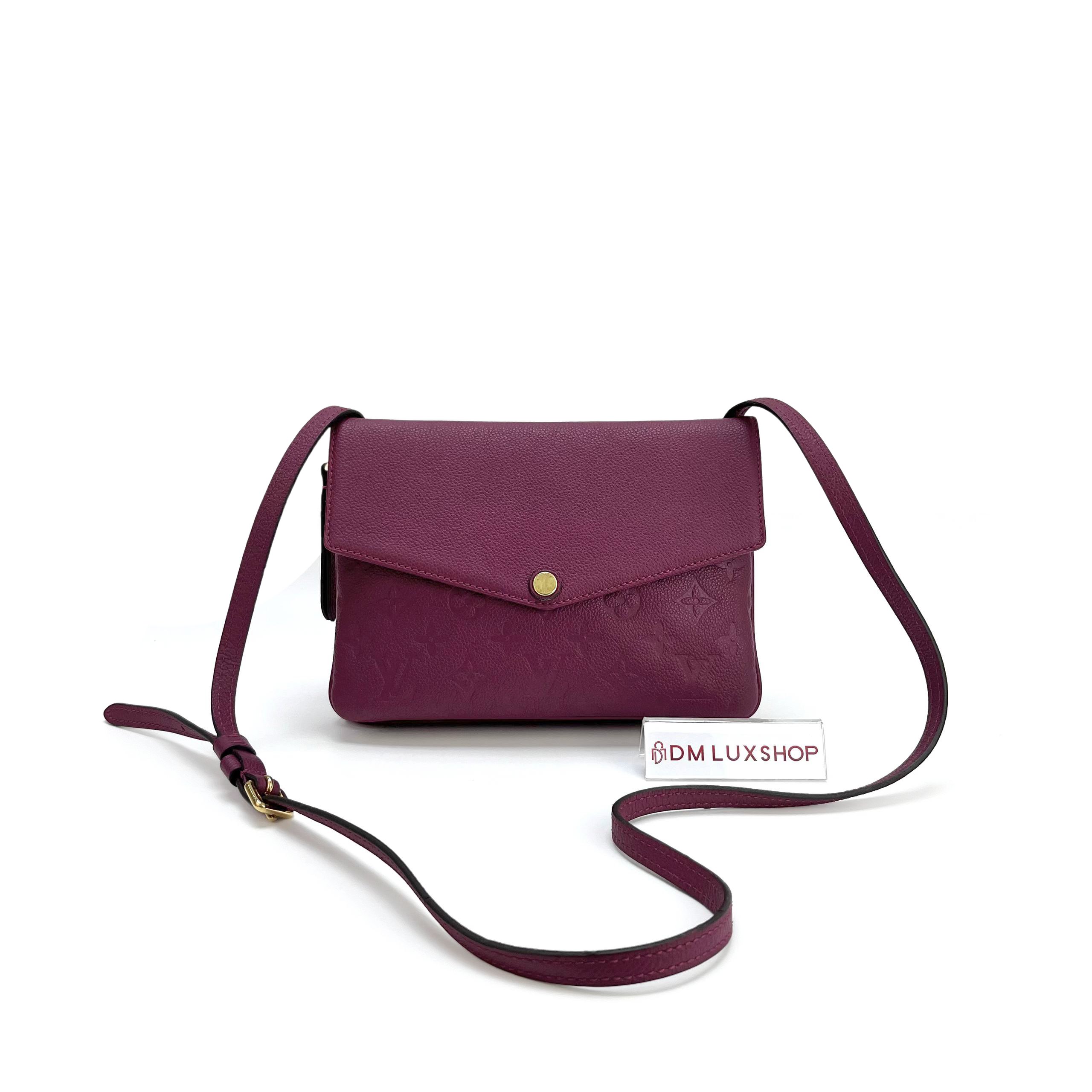 LV Fuschia Empreinte Twice Crossbody Bag