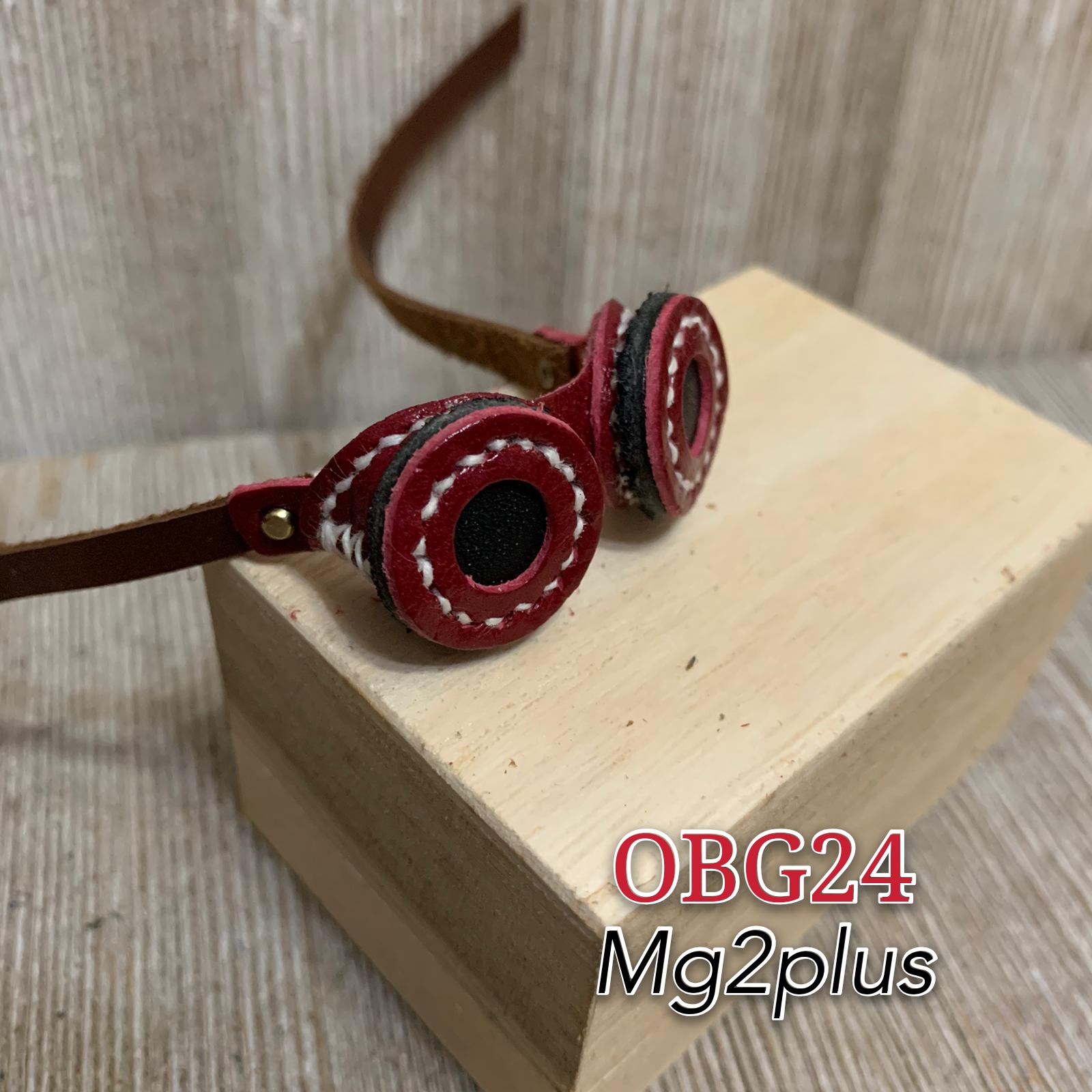 【MG2Plus】Ob11/nendoroid doll 真皮手作蒸汽朋克風格 Handmade leather steampunk eye mask 
