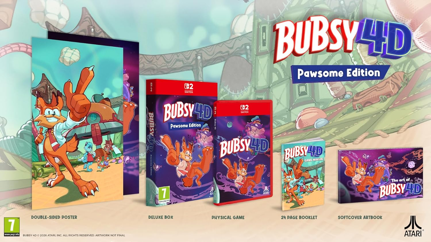 【預售 29/5】SW2 大笨貓 4D 豪華版 Bubsy 4D Pawsome Edition 中/英/日文  (英文封面) SW2-0350