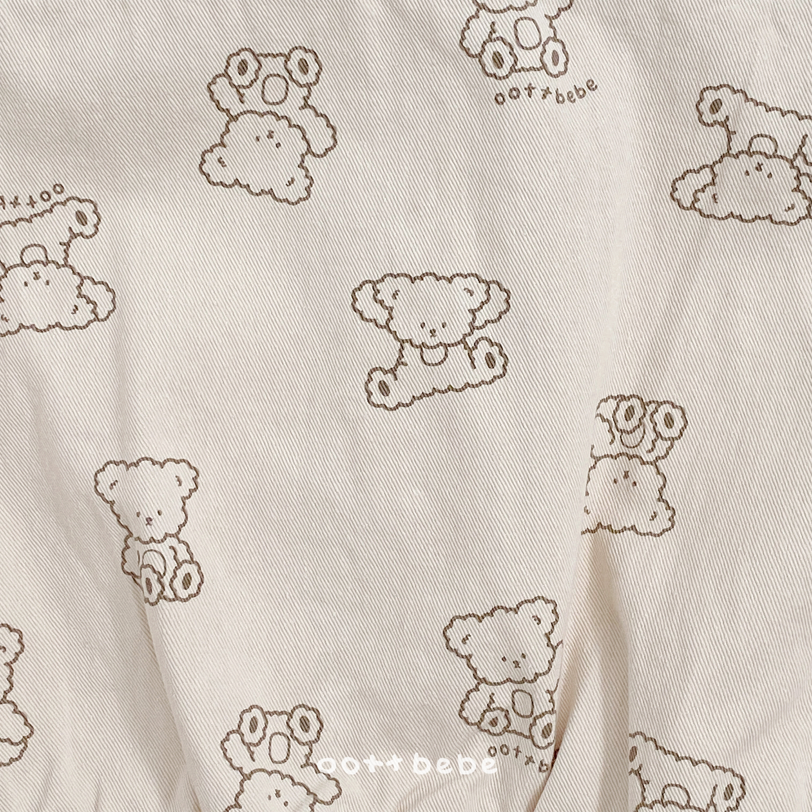 🌸預訂 韓國直送🌸🇰🇷OOTTBEBE兩色小熊滿印牛仔斜紋布背心連身裙