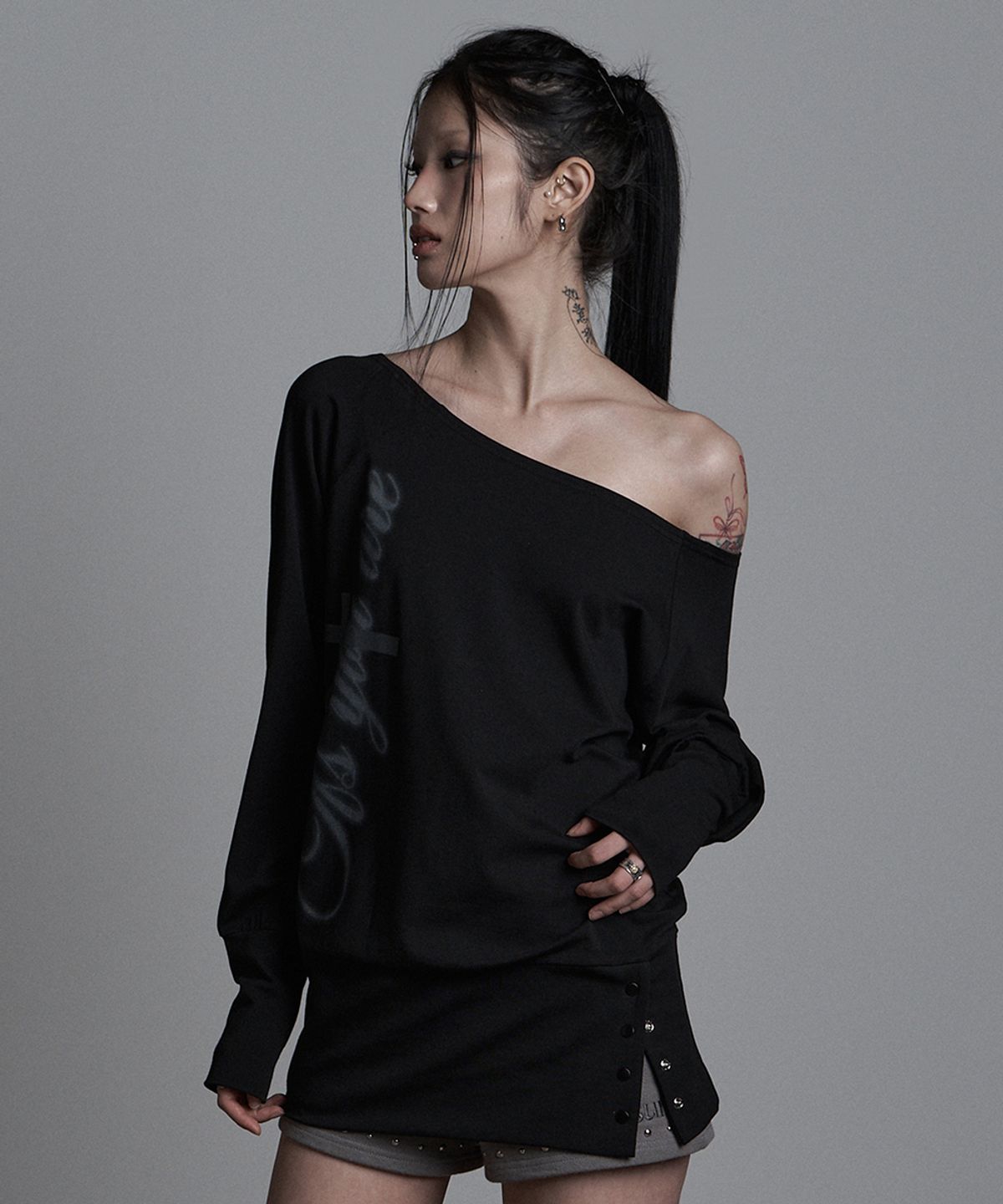 🇰🇷訂購｜asur 26SS｜Cross under snap long sleeve 4色 