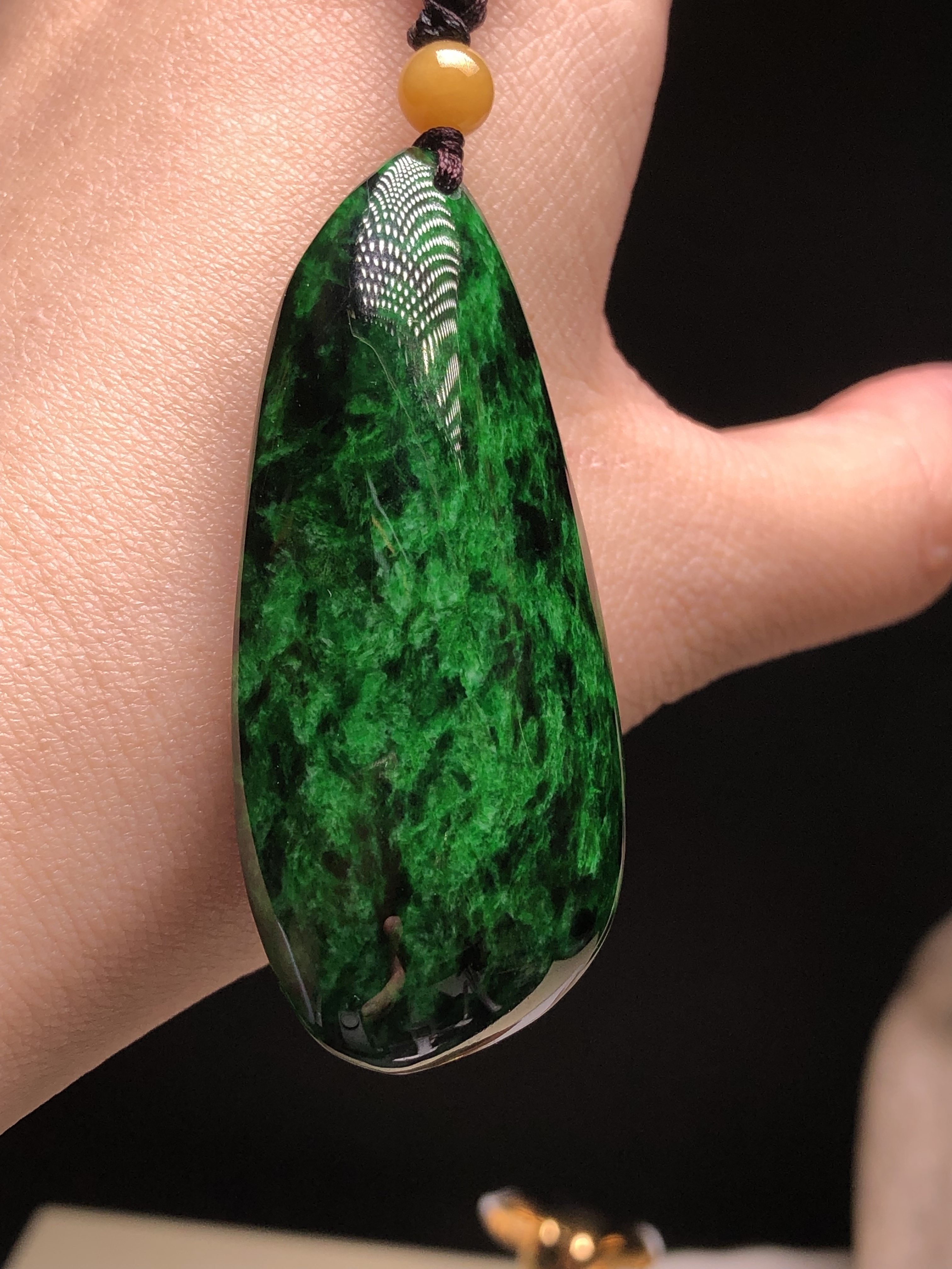 花青原石吊墜 B08122